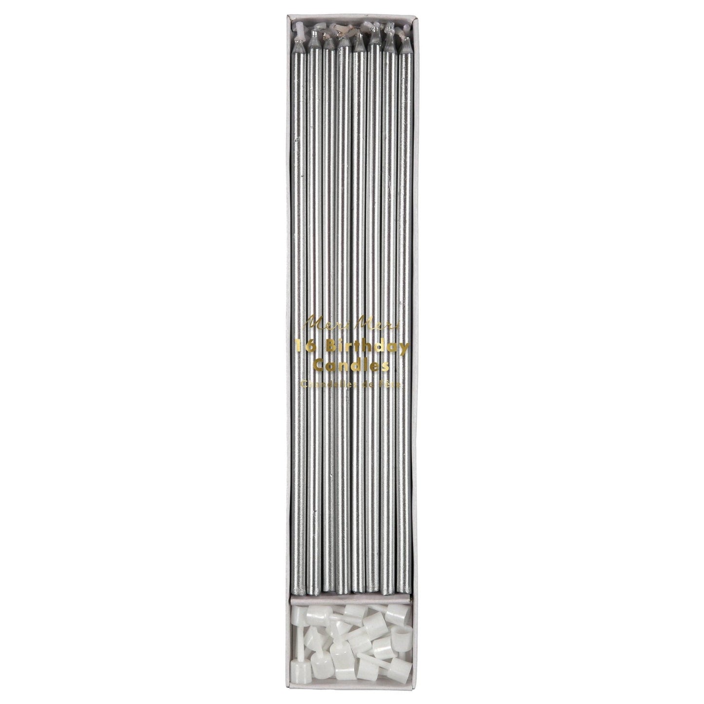 Silver Long Candles - Bria Blair Creative