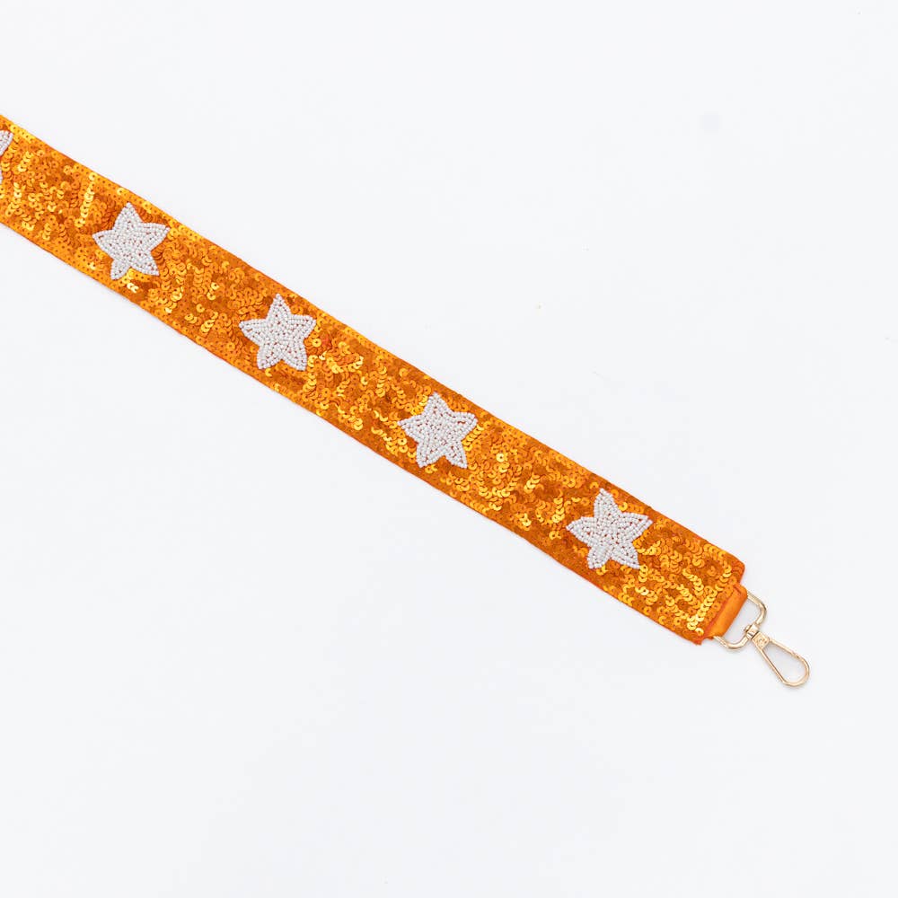 Star Beaded Sequin Purse Strap: Red - Bria Blair Creative