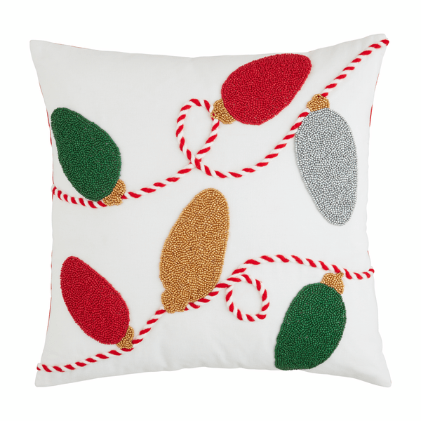 String Of Lights Beaded Pillow - Bria Blair Creative