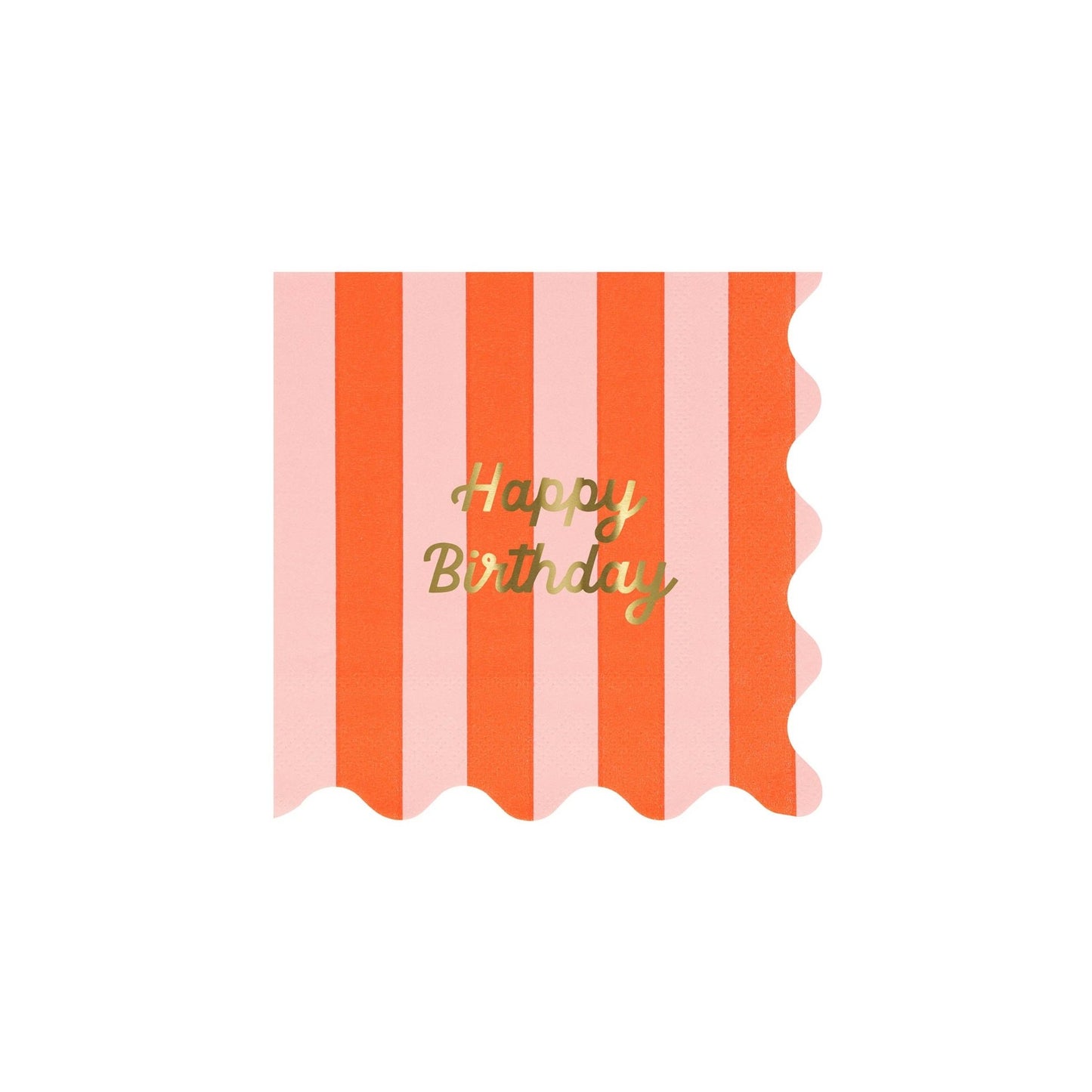 Stripe Happy Birthday Small Napkins - Bria Blair Creative