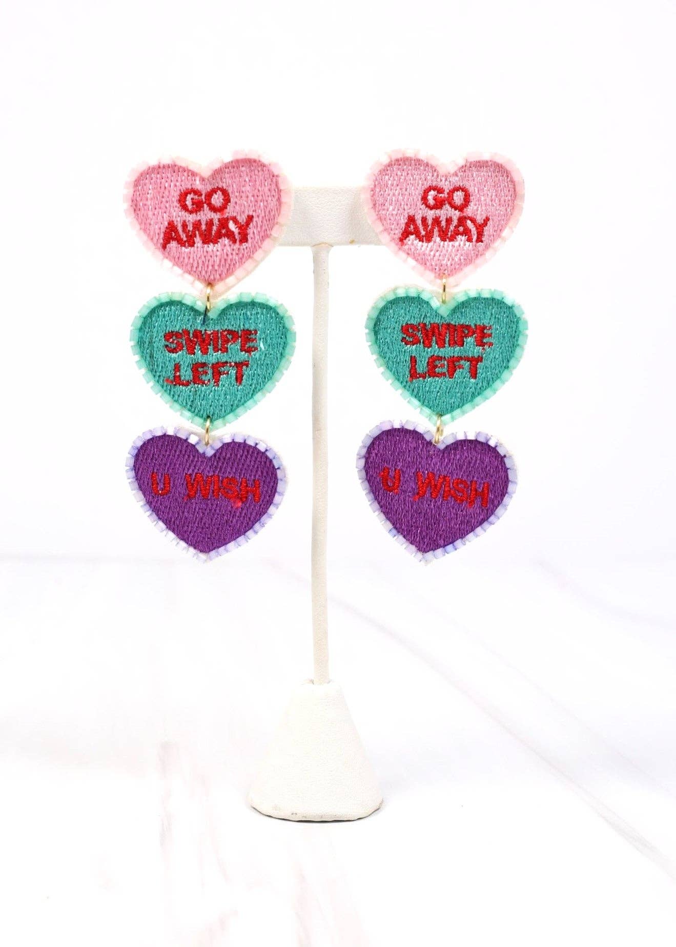 Swipe Left Hearts Earring MULTI - Bria Blair Creative