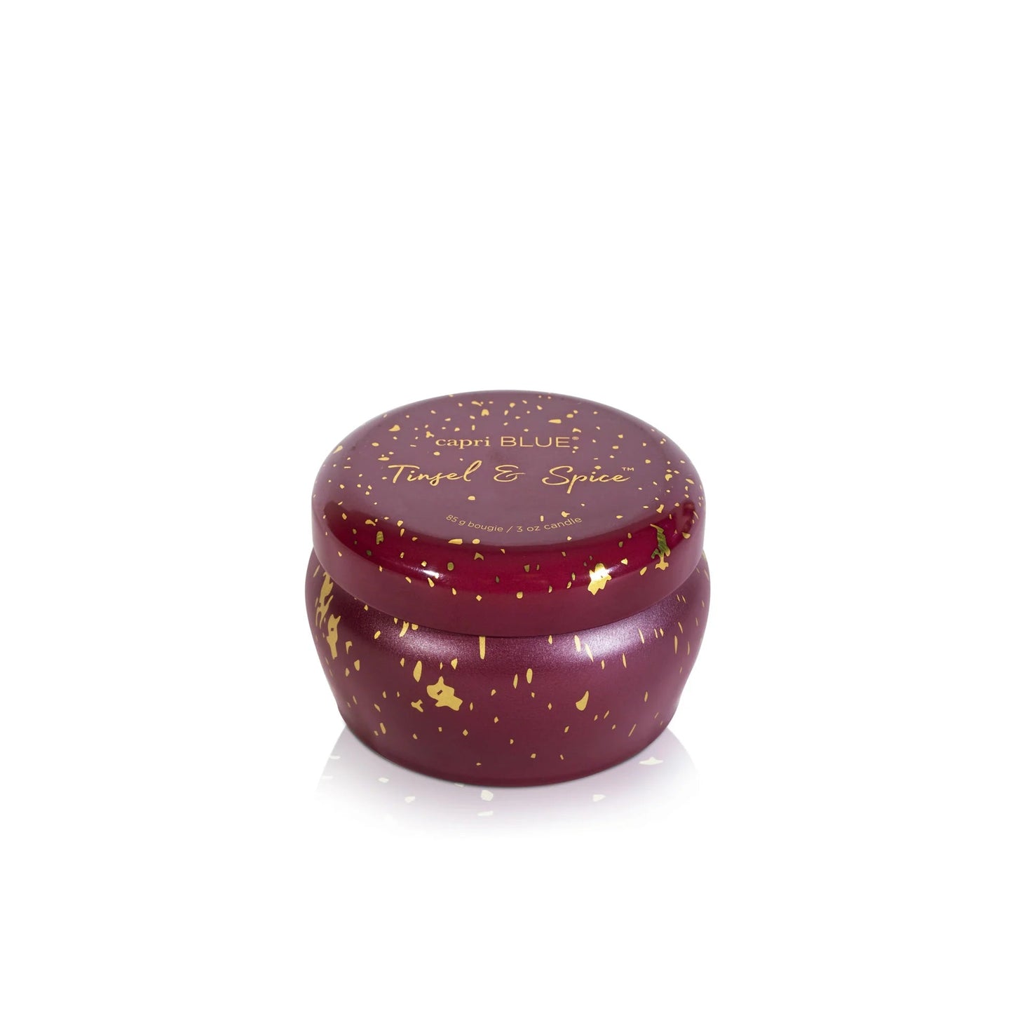 Tinsel & Spice Glimmer Mini Tin Candle - Bria Blair Creative