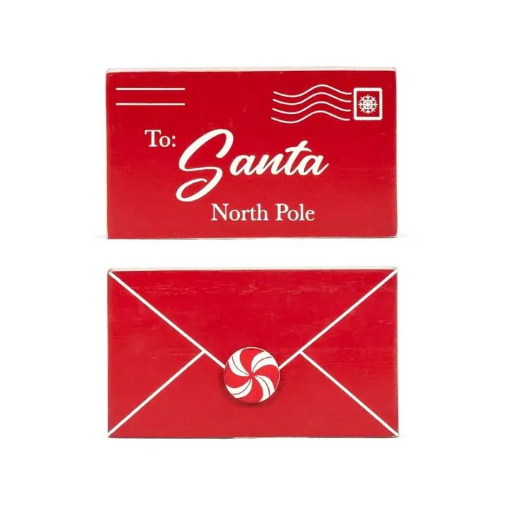 To Santa Wood Block - Bria Blair Creative