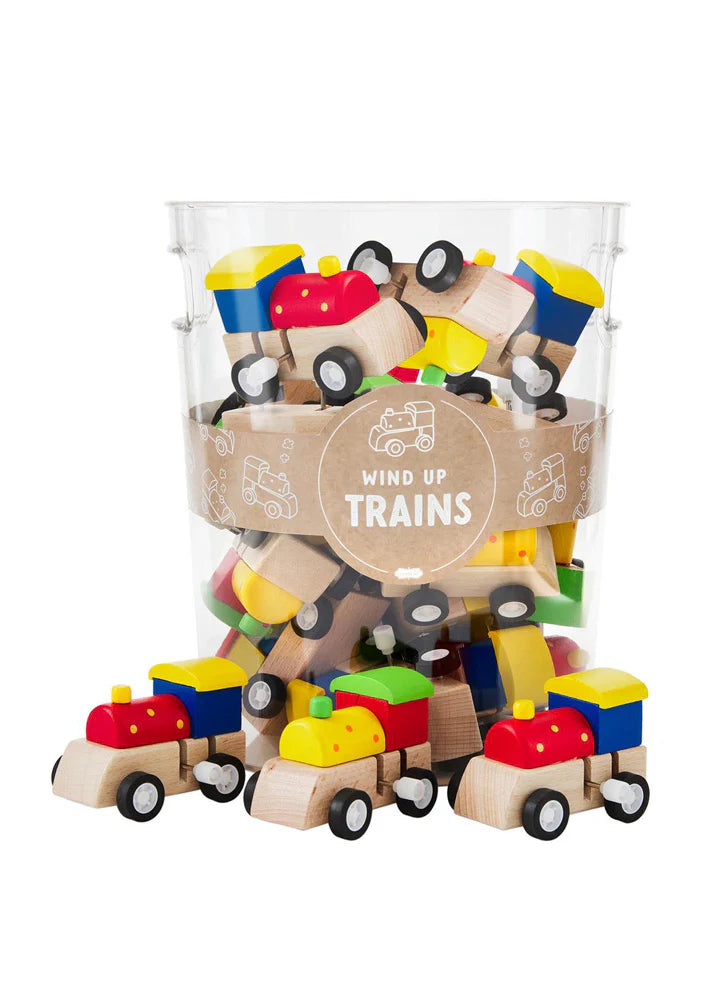 Wood Wind Up Train - Assorted