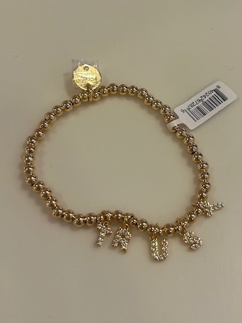 Trust Gold Letter Charms - Dripping Gold Bracelet - Bria Blair Creative