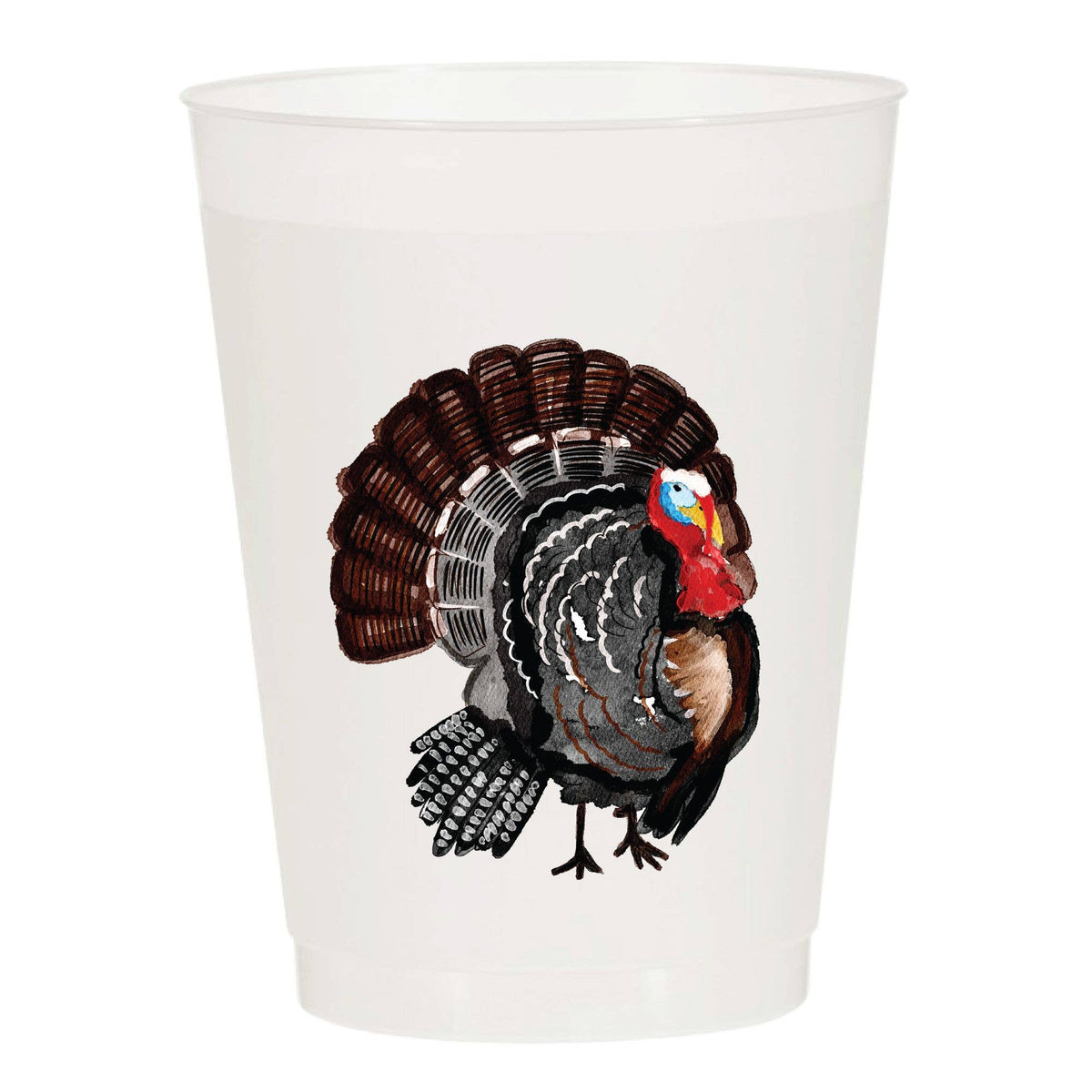 Turkey Thanksgiving Frosted Cups - Fall: Pack of 10 - Bria Blair Creative