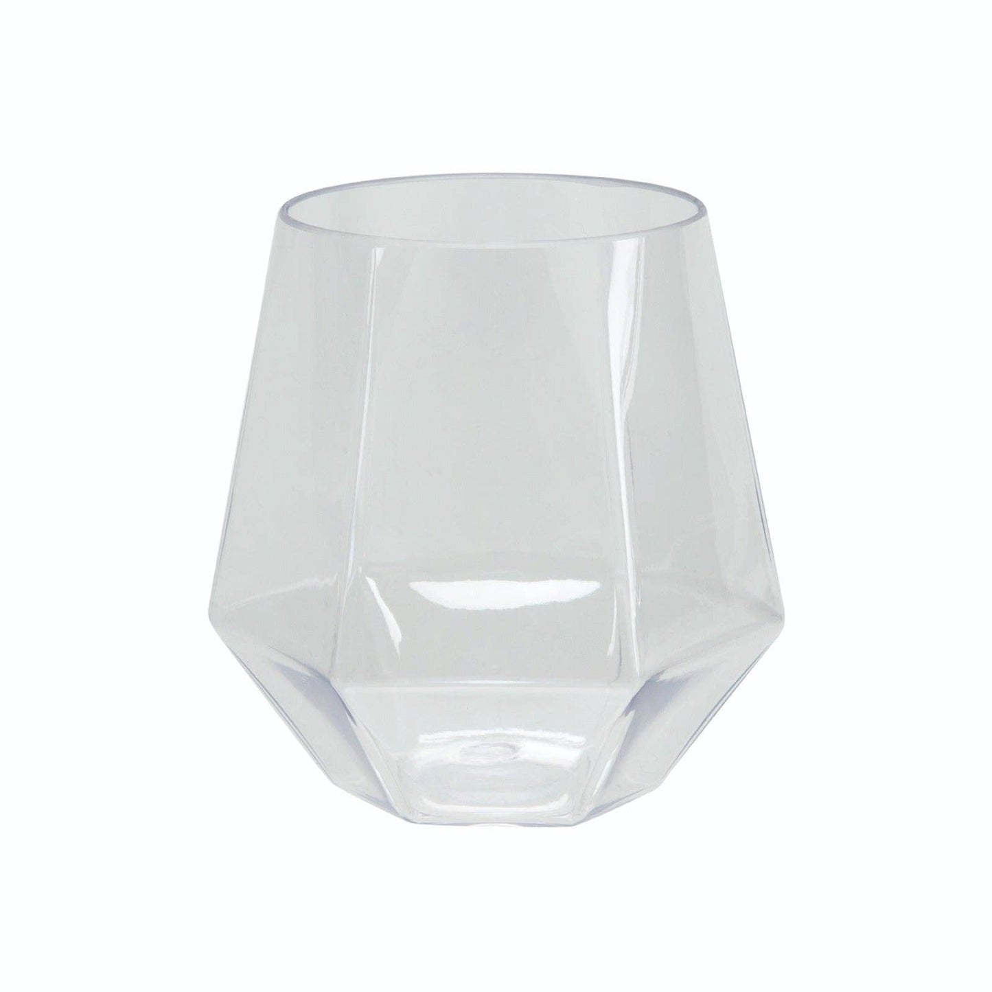 Upscale HEX Clear 12 Oz. Plastic Wine Goblets | 6 Cups - Bria Blair Creative