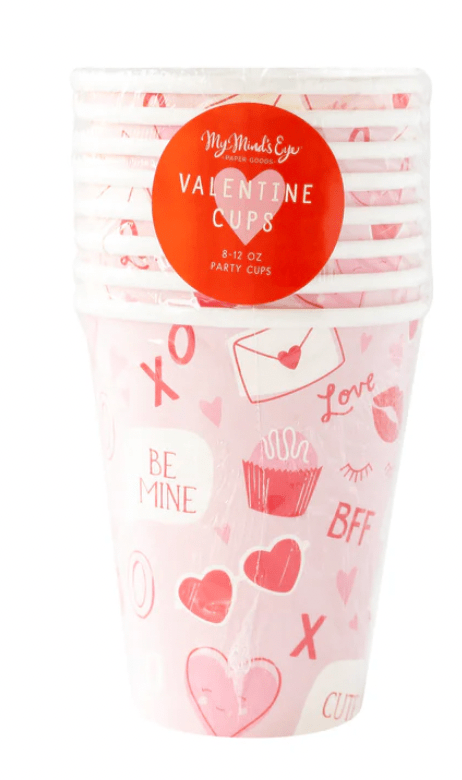 Valentine Scatter Paper Party Cups - Bria Blair Creative