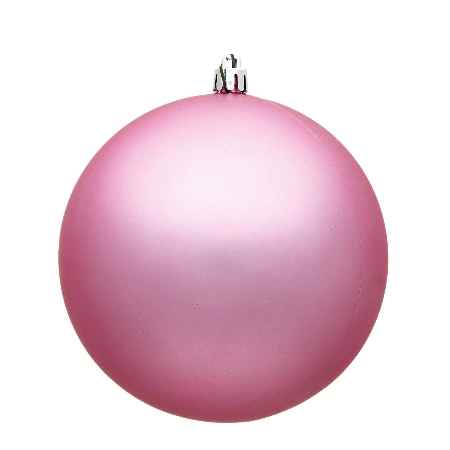 Vickerman 4.75" Pink Matte Ball Ornament, 4 per Bag: Pink / Plastic / 4.75" - Bria Blair Creative