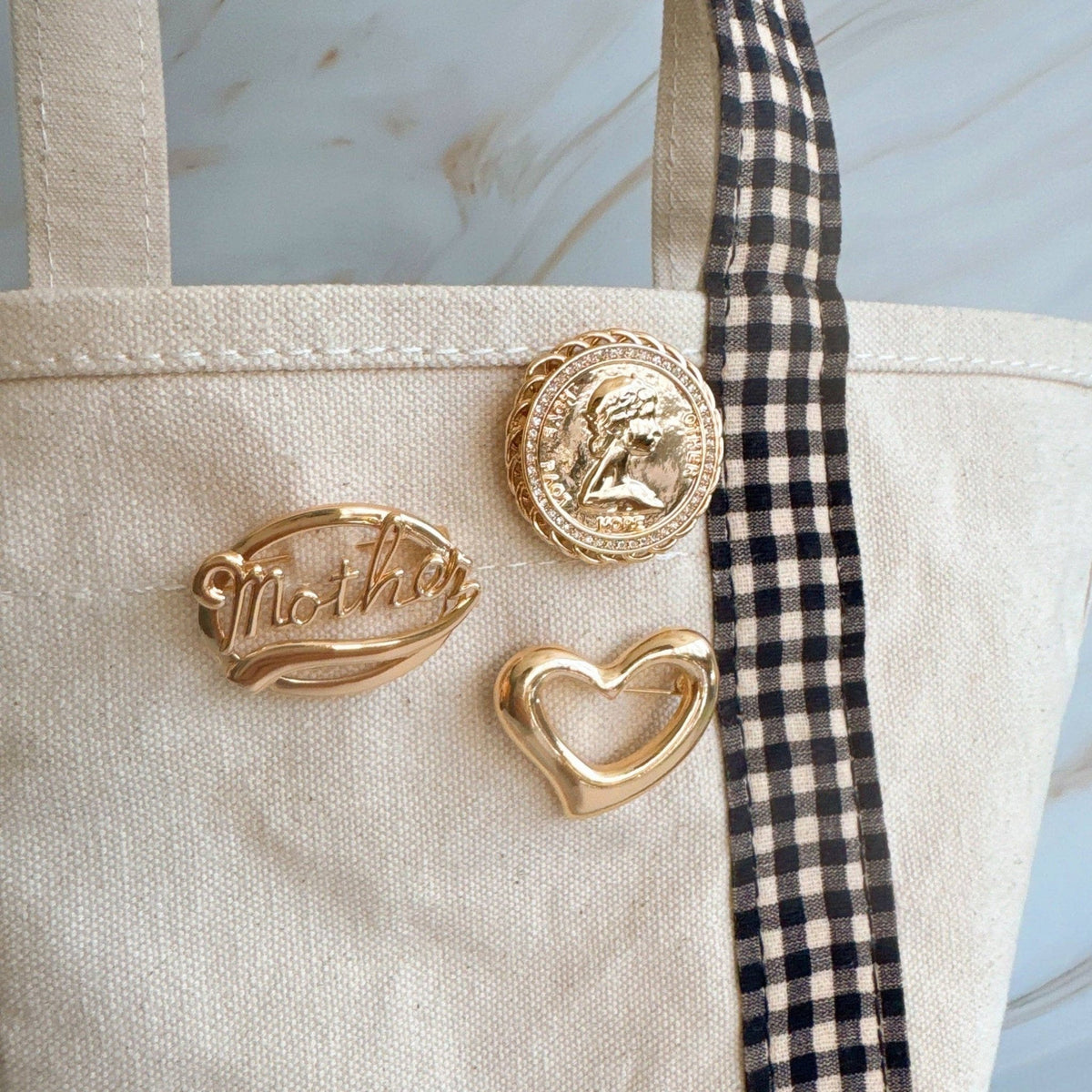 Vintage Medallion Coin Brooch Pin - Bria Blair Creative