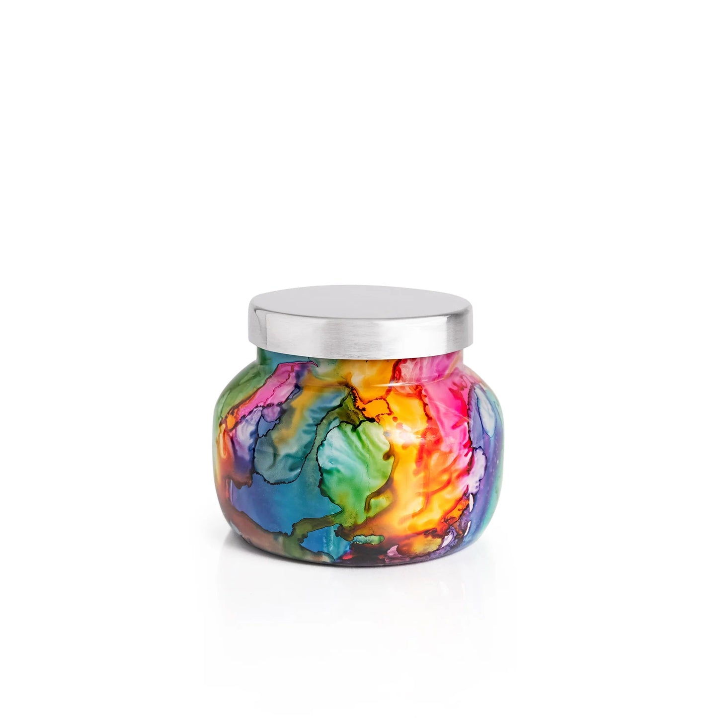 Volcano Rainbow Watercolor Petite Candle - Bria Blair Creative