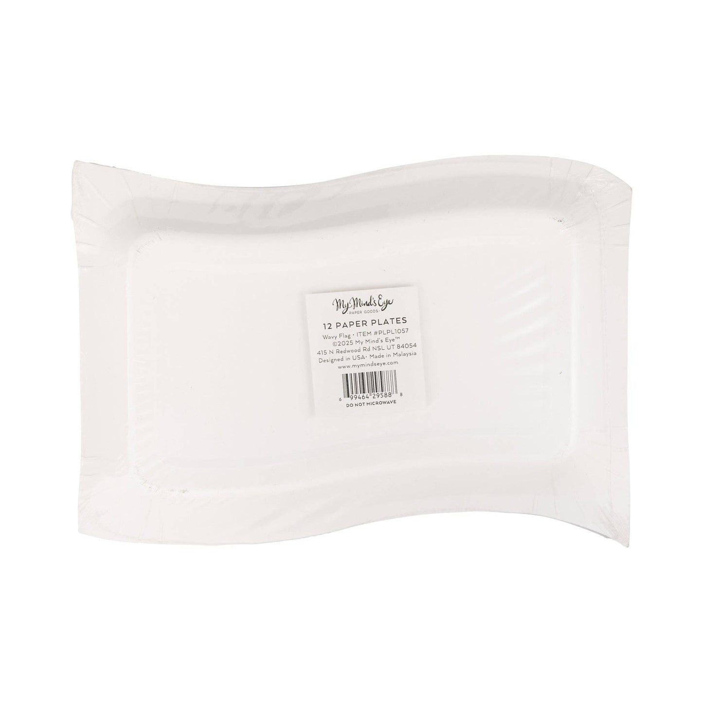 Wavy Flag Plate (8 ct) - Bria Blair Creative