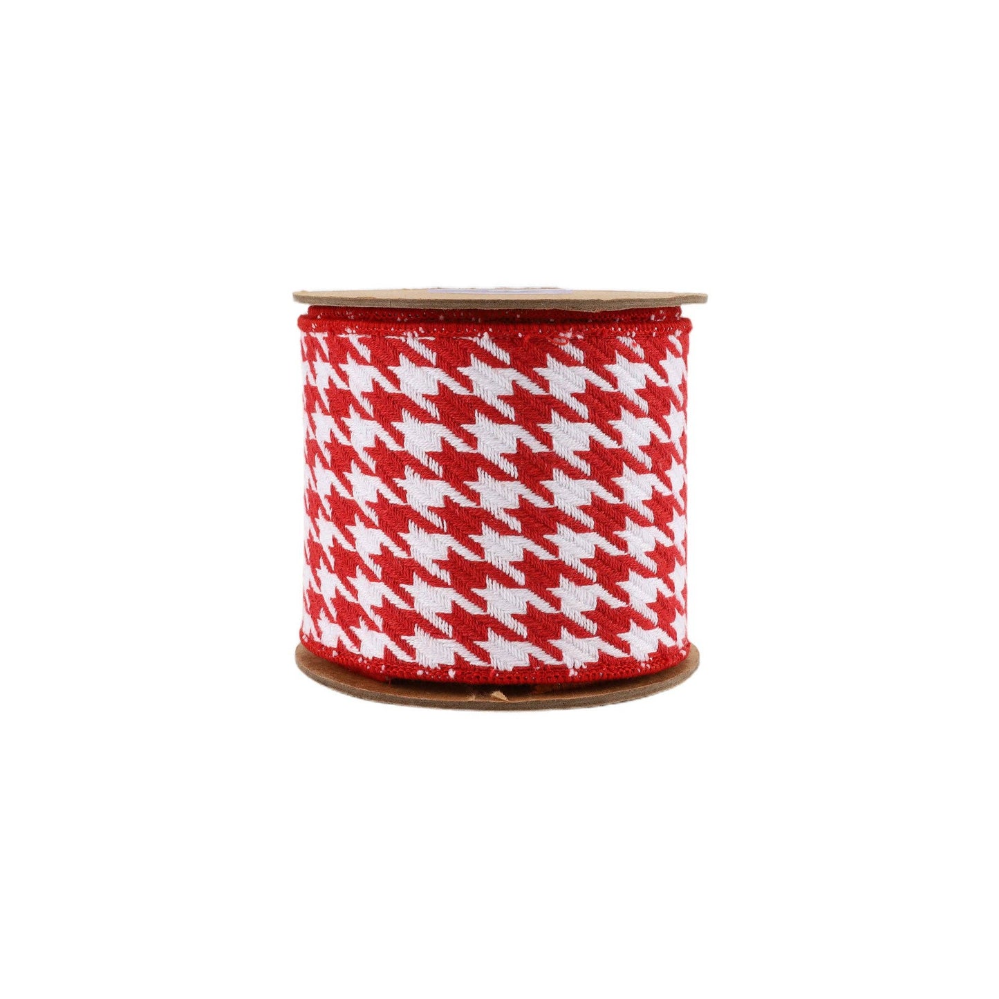 Wired Houndstooth Ribbon with Tafetta Backing, 5 Yard Roll - Bria Blair Creative