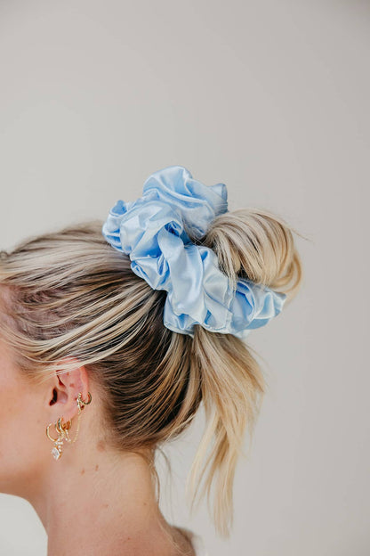 JUMBO SLEEP SATIN SCRUNCHIES: DARK BROWN