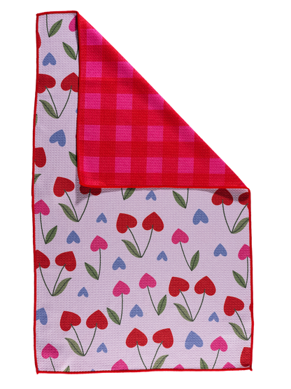 Berry Cherry Bloom Dish Towel