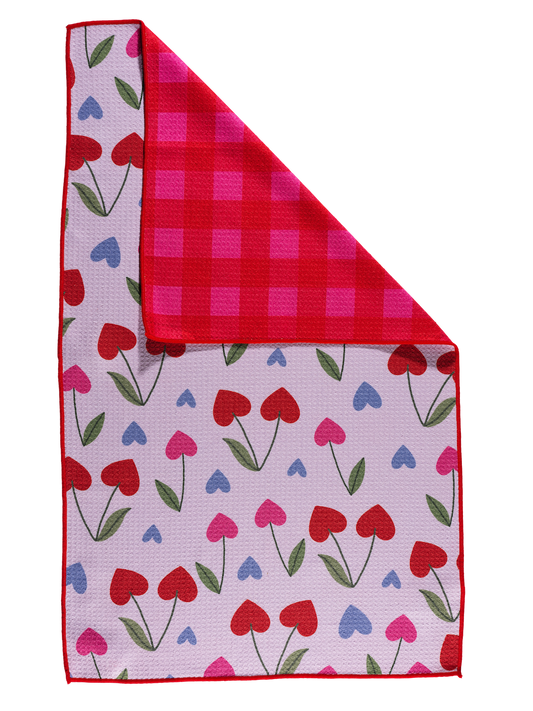 Berry Cherry Bloom Dish Towel