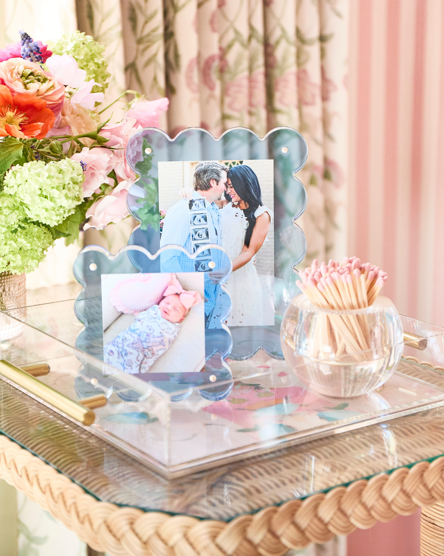 Neon Blue Mini Acrylic Picture Frame