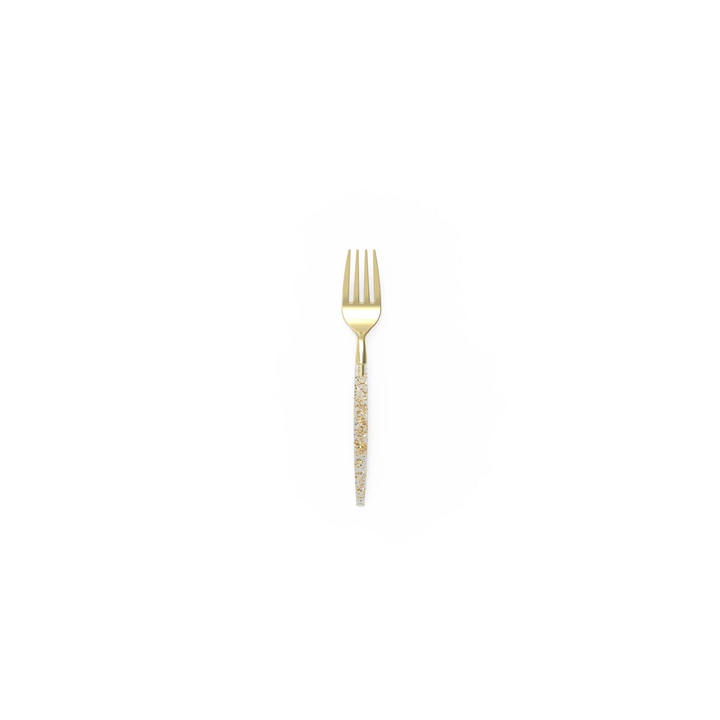 Gold Glitter Plastic Mini Forks | 20 Forks: 20 Mini Forks