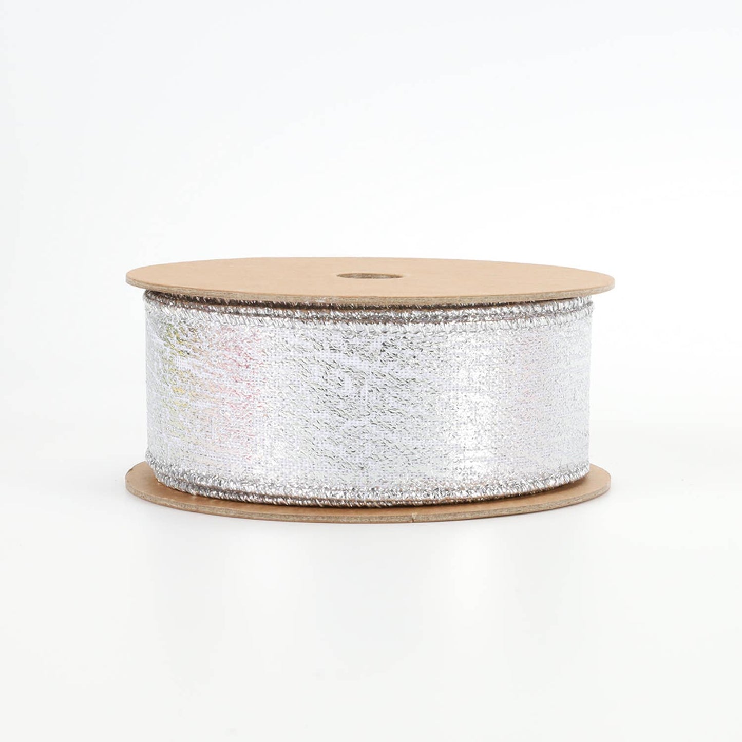 1 1/2" Wired Ribbon | "Faux Leather" Silver | 10 Yard Roll - Bria Blair Creative