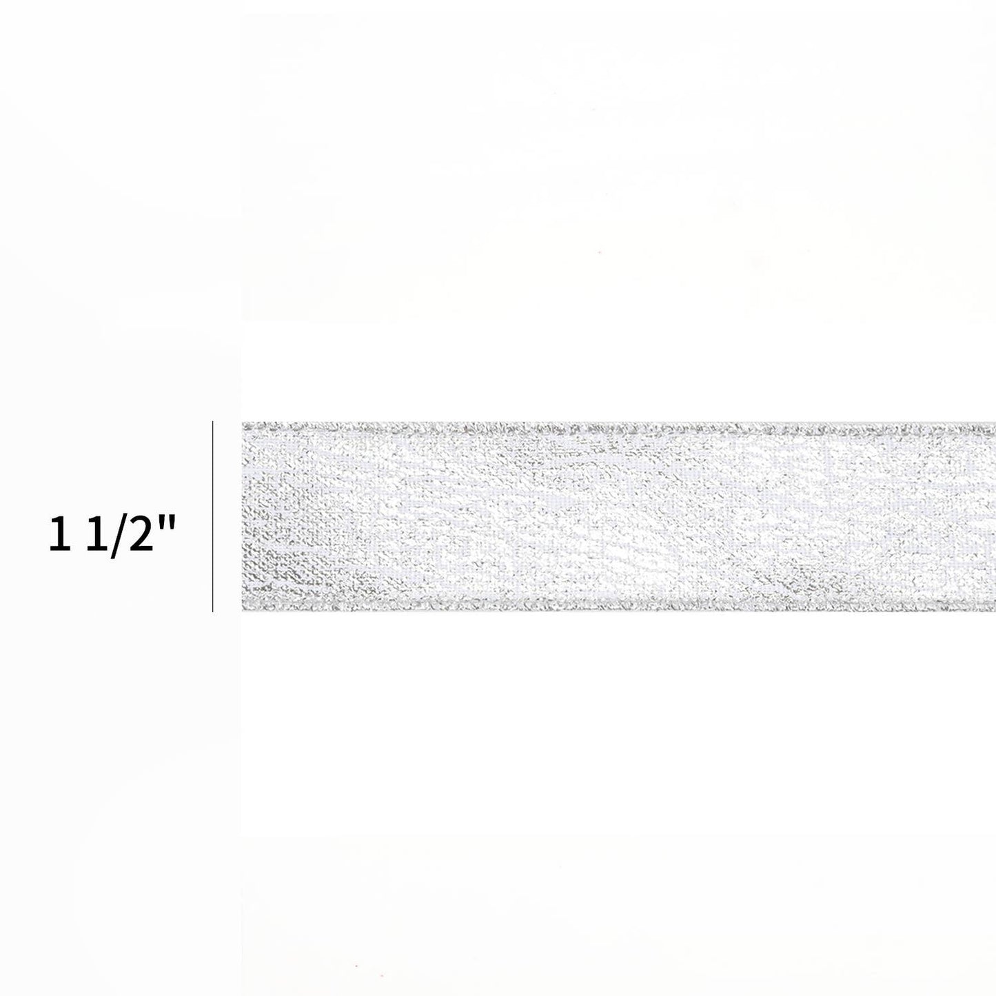 1 1/2" Wired Ribbon | "Faux Leather" Silver | 10 Yard Roll - Bria Blair Creative