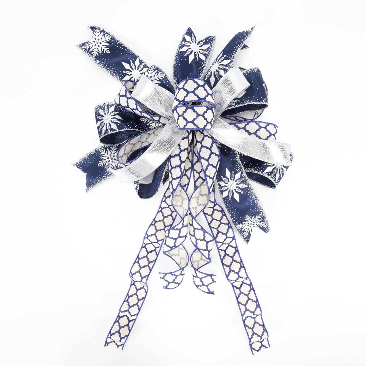 1 1/2" Wired Ribbon | "Faux Leather" Silver | 10 Yard Roll - Bria Blair Creative