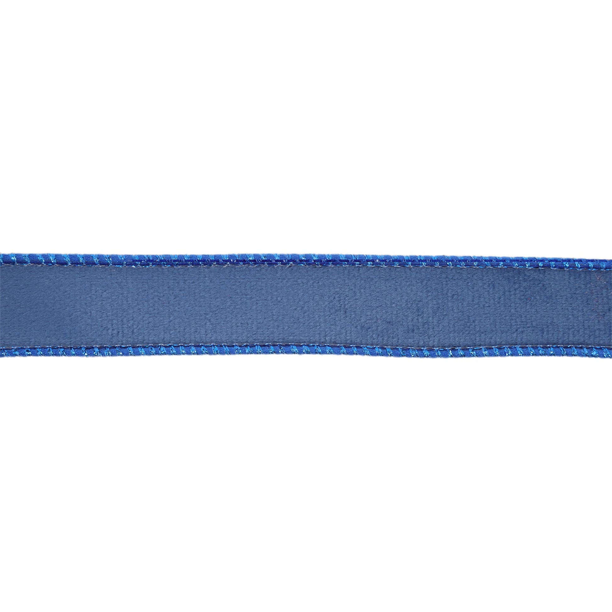 1" Reversible Classic Velvet Wired Ribbon | Electric Blue/Shimmer Blue | 10 Yard Roll - Bria Blair Creative