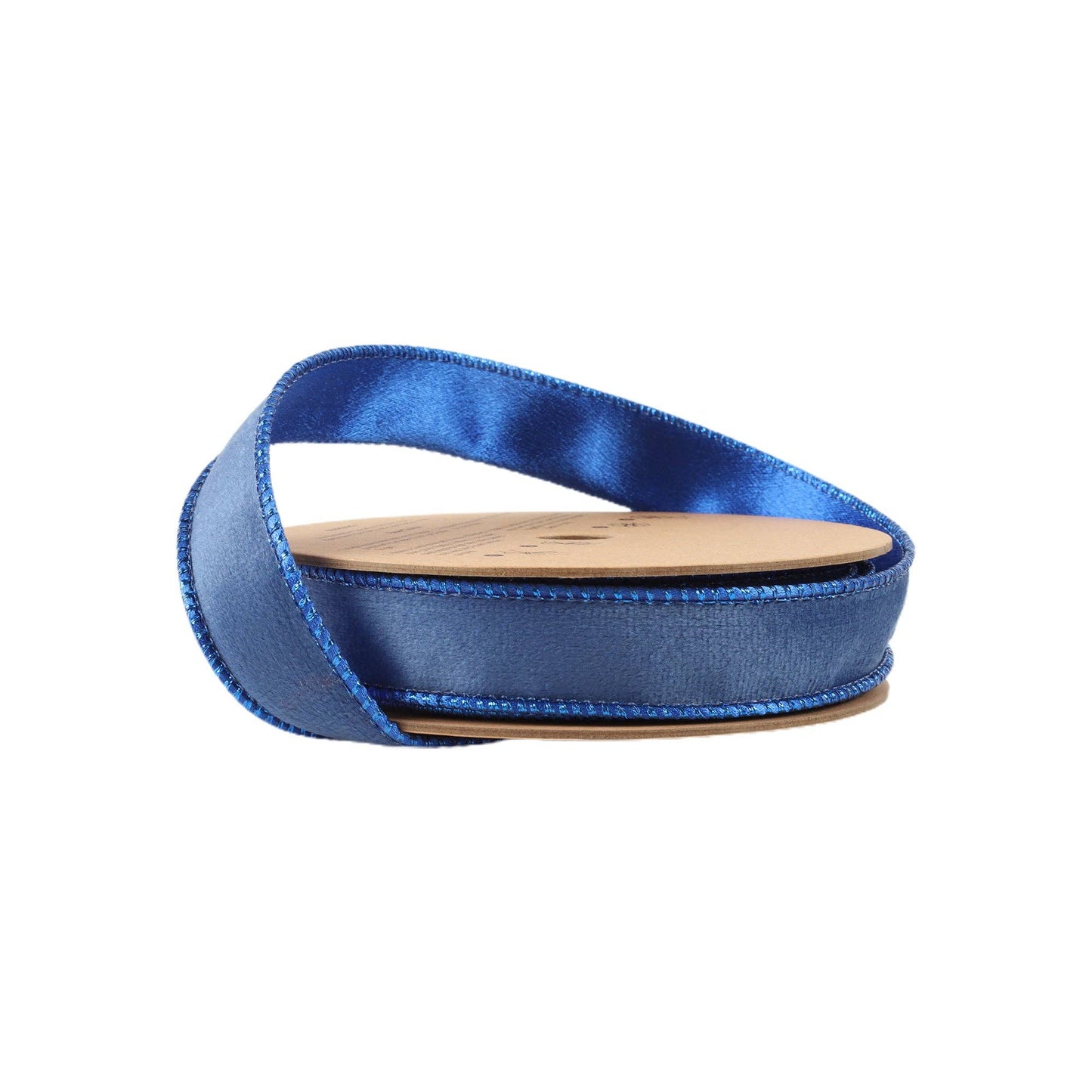 1" Reversible Classic Velvet Wired Ribbon | Electric Blue/Shimmer Blue | 10 Yard Roll - Bria Blair Creative