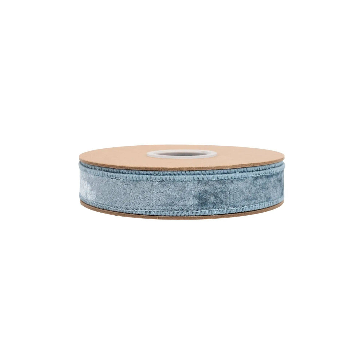 1" Wired Heritage Velvet Ribbon | French Blue | 10 Yard Roll - Bria Blair Creative
