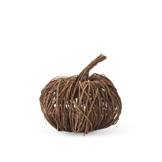 10 Inch Handcrafted Woven Vine Pumpkin - Bria Blair Creative