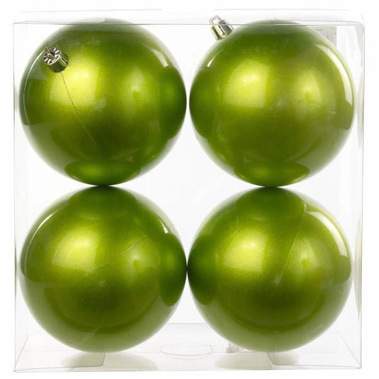100mm Seamless Ball Ornament - 4 Pack - Apple Lime Green - Bria Blair Creative