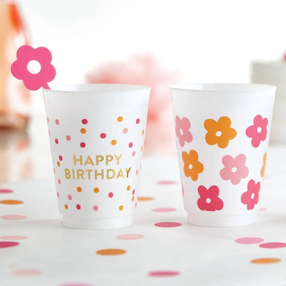 Gold Foil Frost Cup - Happy Birthday