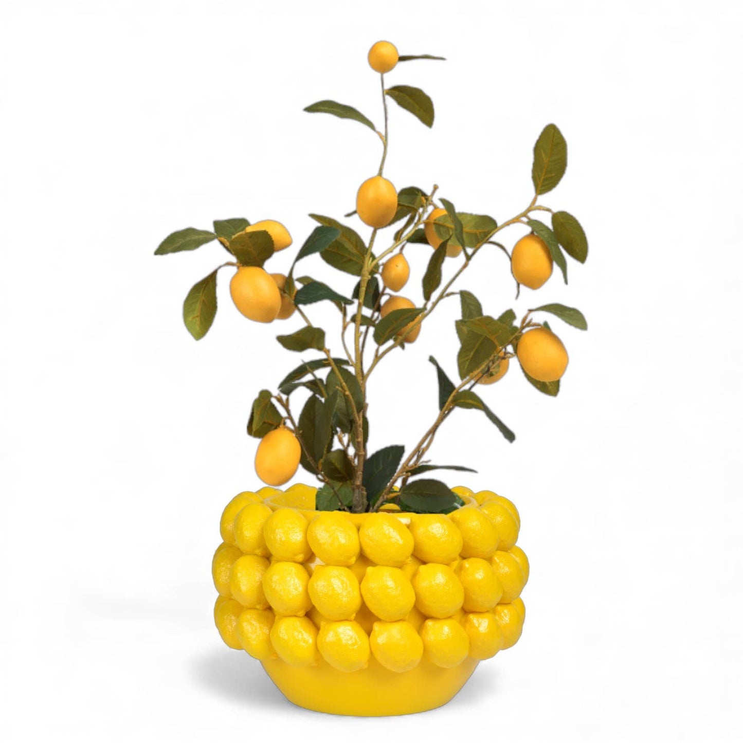 13in Lemon Planter: Preppy Summer - Bria Blair Creative