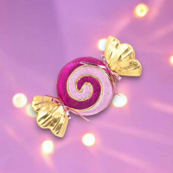 14" Purple Swirl Candy Wrapper Mint Ornaments - Bria Blair Creative