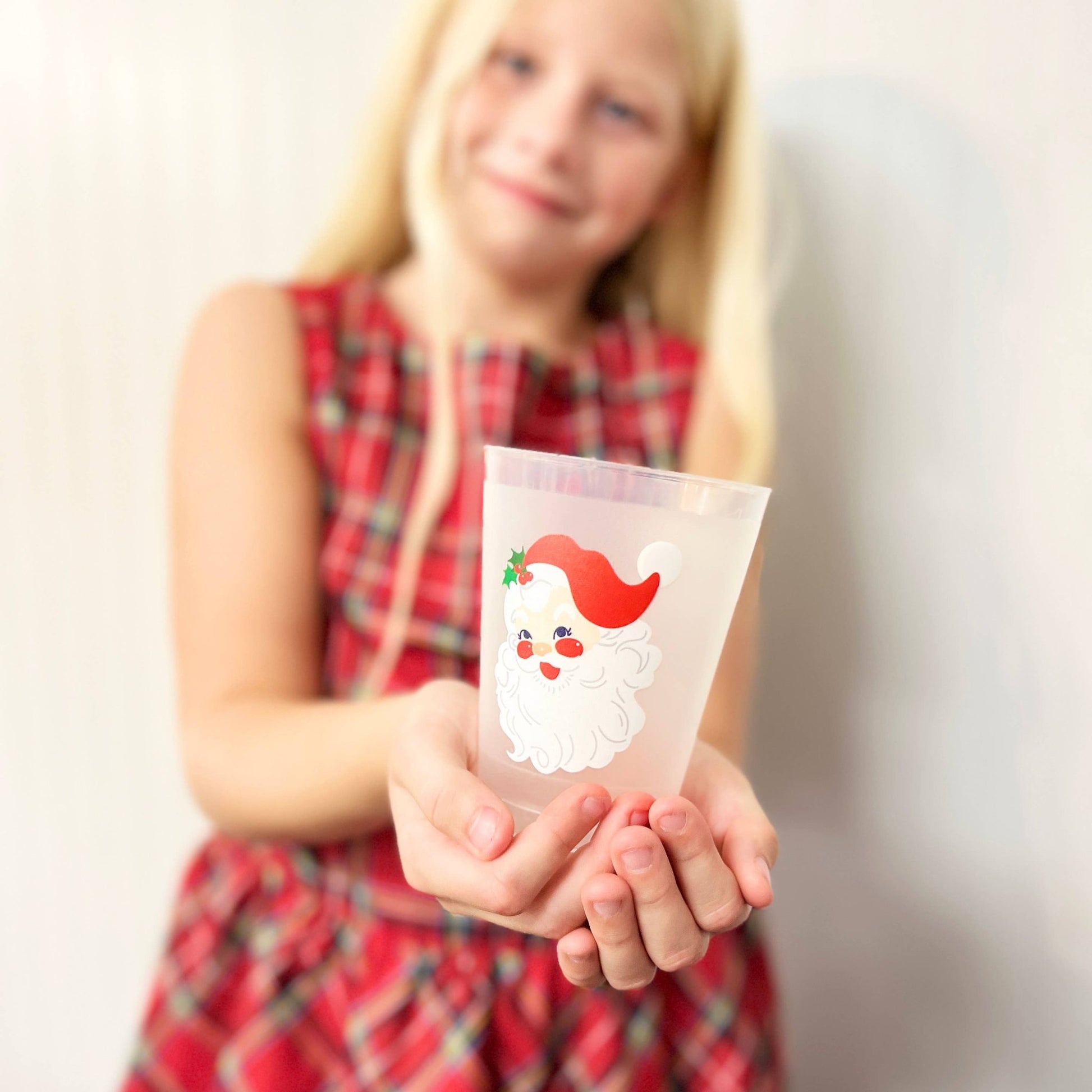 16 oz Shatterproof Cups | Set of 8 | Santa Claus - Bria Blair Creative