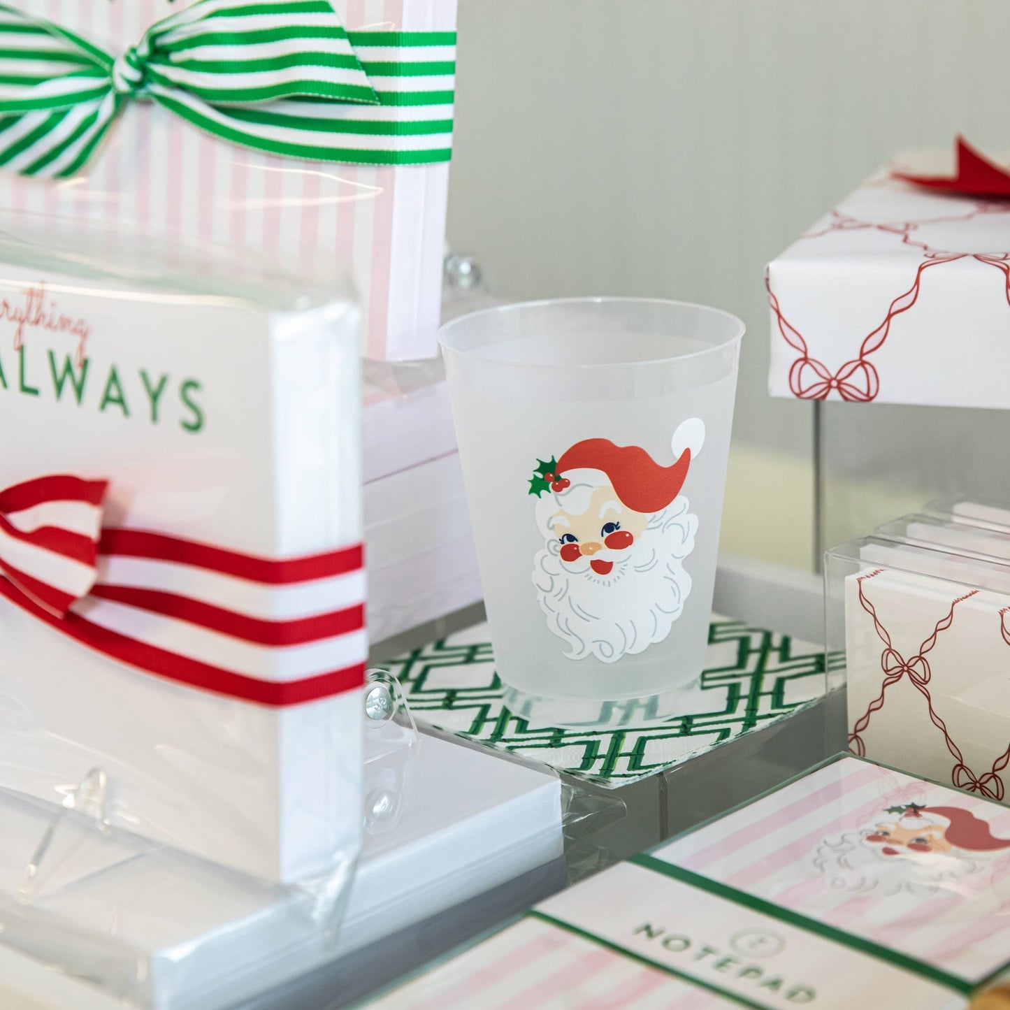 16 oz Shatterproof Cups | Set of 8 | Santa Claus - Bria Blair Creative