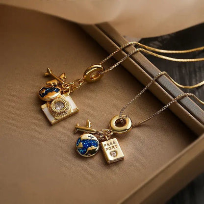 18K Gold Plated Pendant Necklace Travel Camera Charm: Camera - Bria Blair Creative