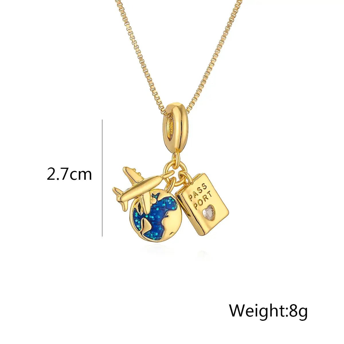 18K Gold Plated Pendant Necklace Travel Camera Charm: Camera - Bria Blair Creative
