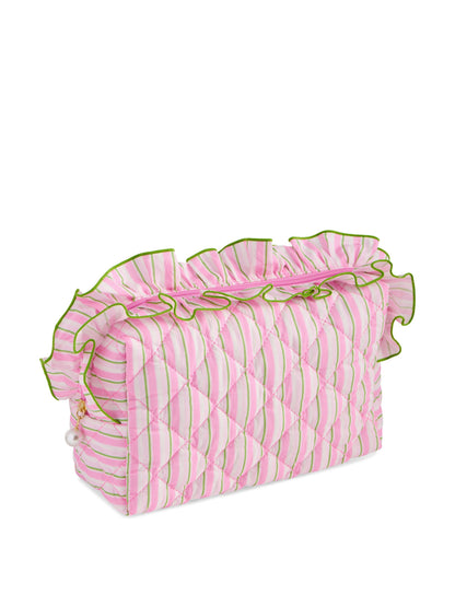 FANCY LARGE ZIP POUCH: PINK