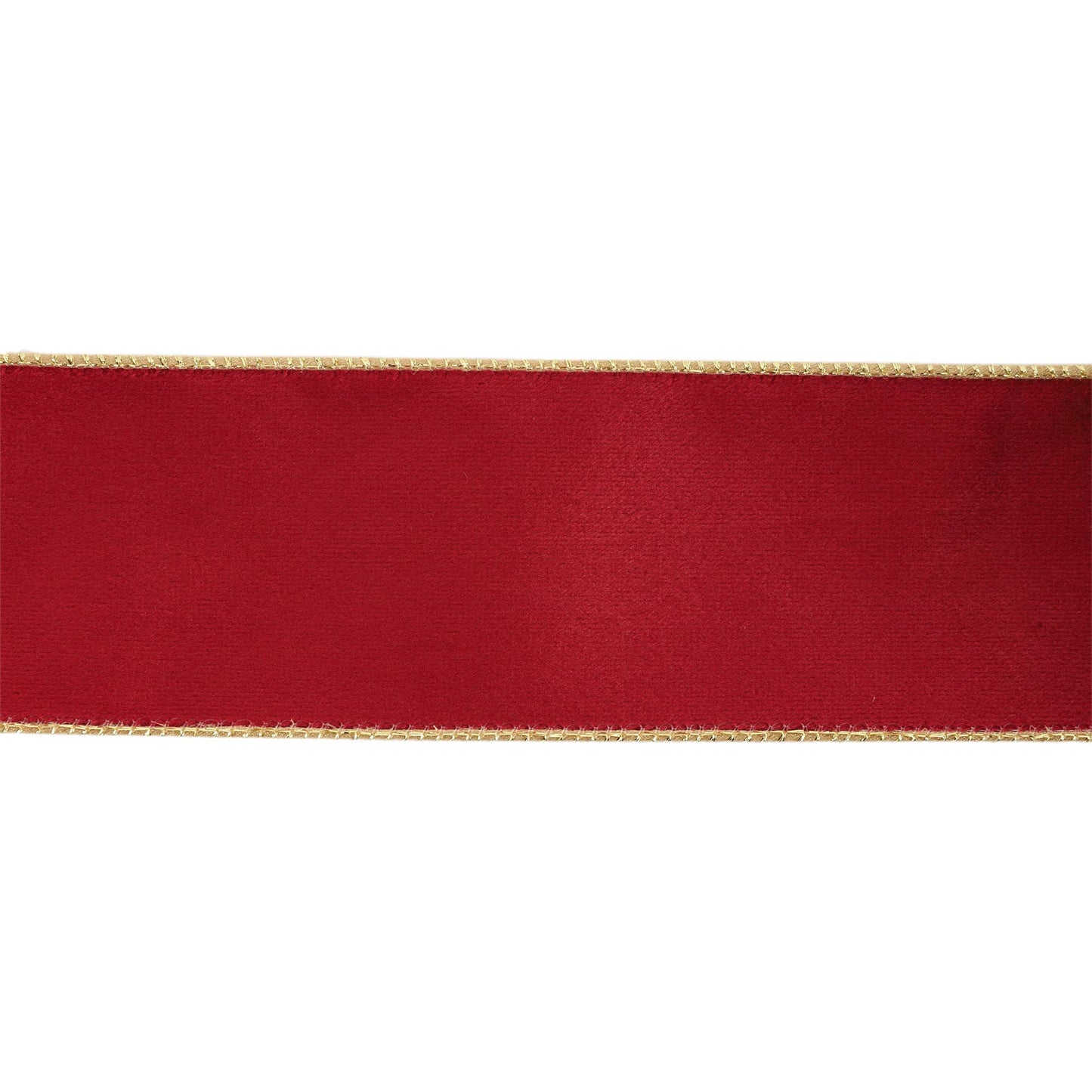 2 1/2" Reversible Classic Velvet Wired Ribbon | Burgundy/Gold | 10 Yard Roll - Bria Blair Creative
