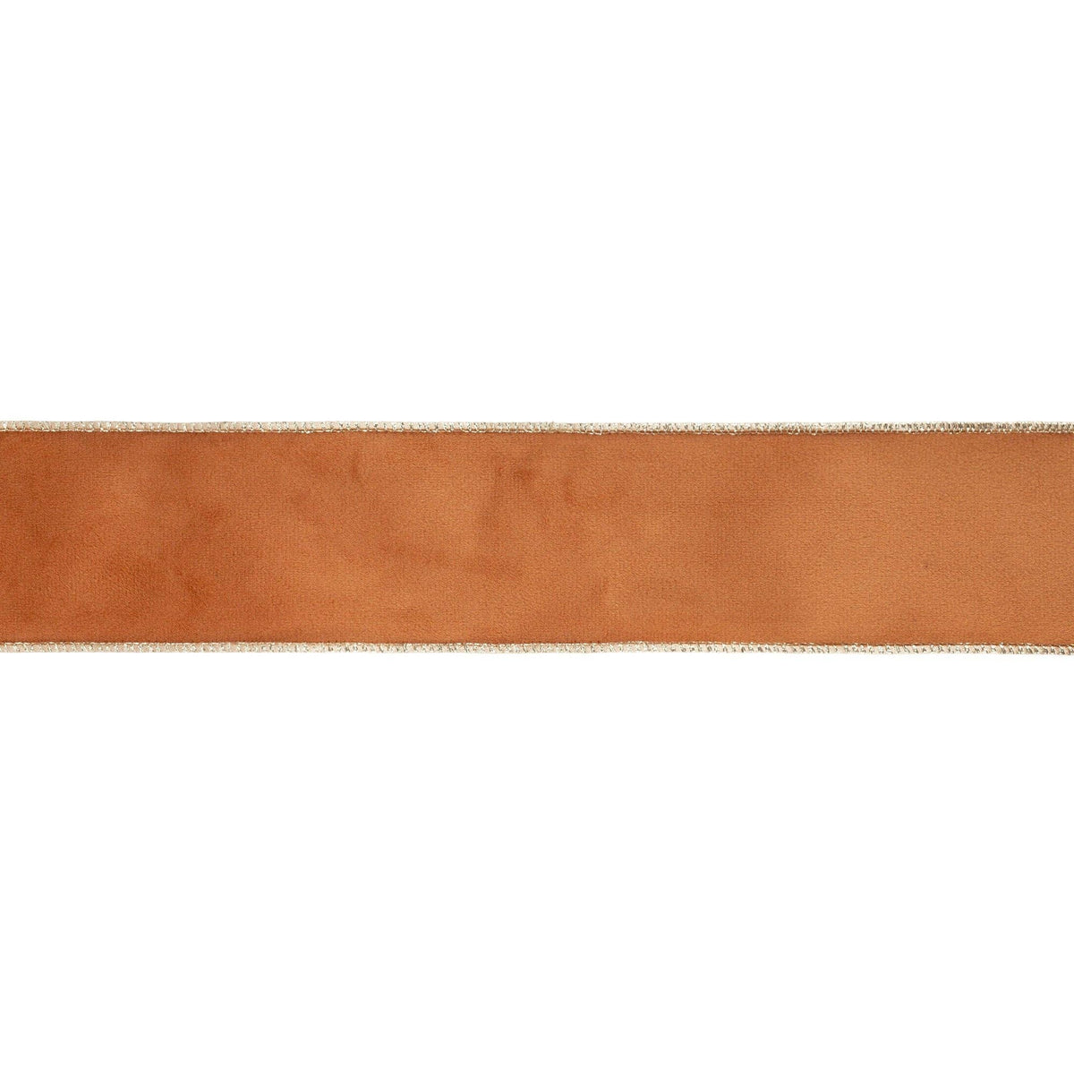 2 1/2" Reversible Classic Velvet Wired Ribbon | Rust/Gold | 10 Yard Roll - Bria Blair Creative