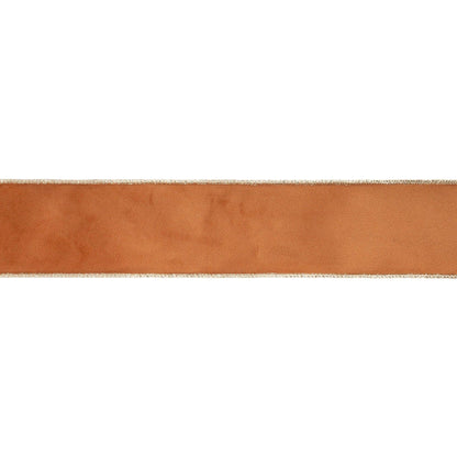 2 1/2" Reversible Classic Velvet Wired Ribbon | Rust/Gold | 10 Yard Roll - Bria Blair Creative