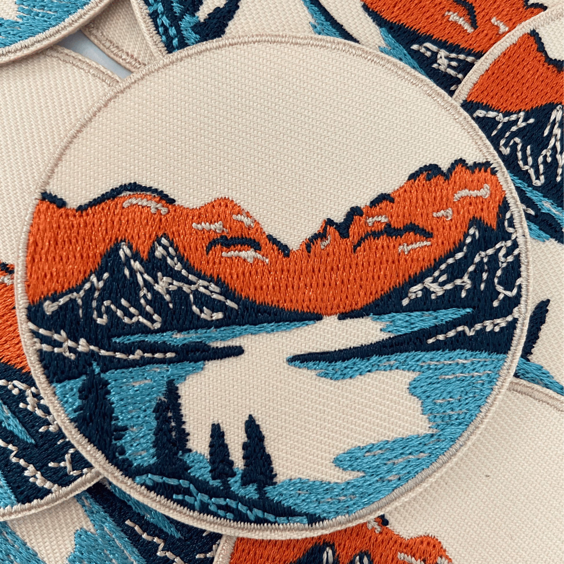 2 1/2" Round Scenic Patch - Embroidered Hat Patch: 2.5" Embroidered Patch - Bria Blair Creative