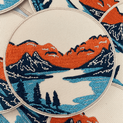2 1/2" Round Scenic Patch - Embroidered Hat Patch: 2.5" Embroidered Patch - Bria Blair Creative