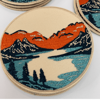 2 1/2" Round Scenic Patch - Embroidered Hat Patch: 2.5" Embroidered Patch - Bria Blair Creative