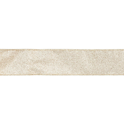 2 1/2" Wired Ribbon | Gold Glitter | 10 Yard Roll - Bria Blair Creative