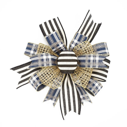 2 1/2" Wired Ribbon | "Striped" Black/White | 10 Yard Roll - Bria Blair Creative