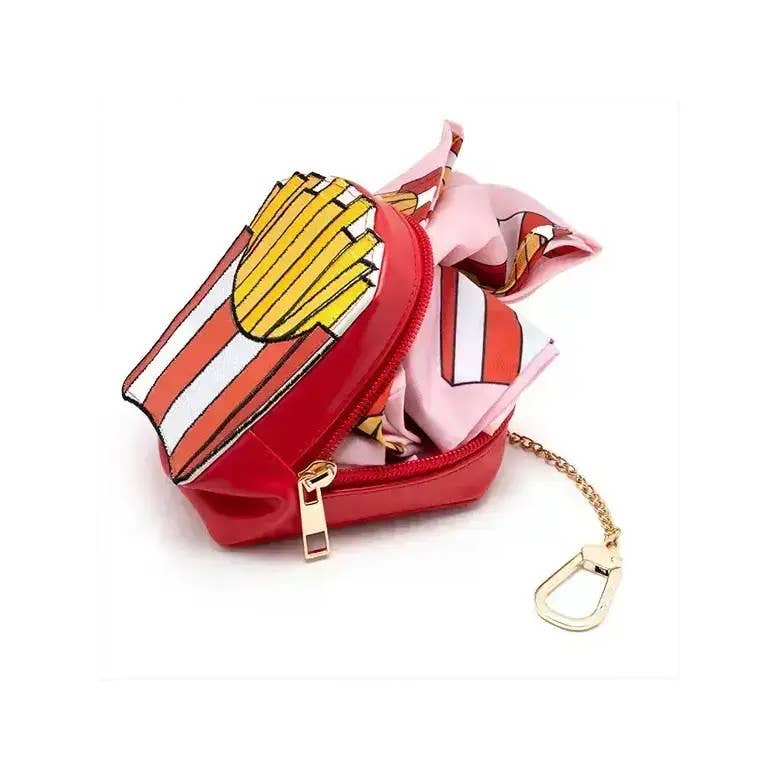 2 - in - 1 Bag Charm & Reusable Shopper Bag - French Fries - Bria Blair Creative