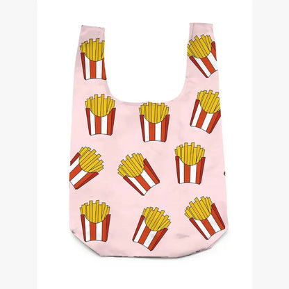2 - in - 1 Bag Charm & Reusable Shopper Bag - French Fries - Bria Blair Creative