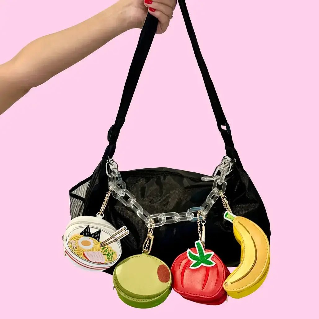 2 - in - 1 Bag Charm & Reusable Shopper Bag - Pickle Jar - Bria Blair Creative