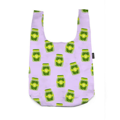 2 - in - 1 Bag Charm & Reusable Shopper Bag - Pickle Jar - Bria Blair Creative